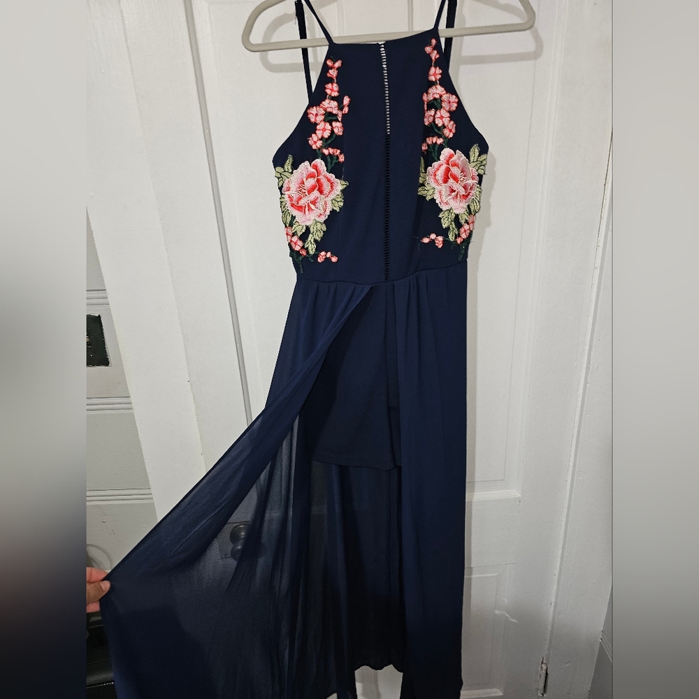 Premier Amour Navy blue formal short romper